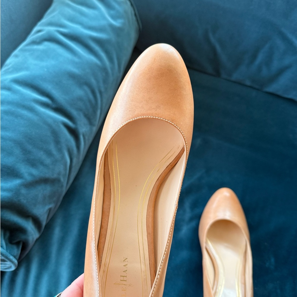 Cole Haan Tan Leather Heeled Pumps - Picture 6 of 13